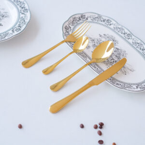 24-Piece Luxury Gold Cutlery Set | 304 Stainless Steel Flatware| Classic Design