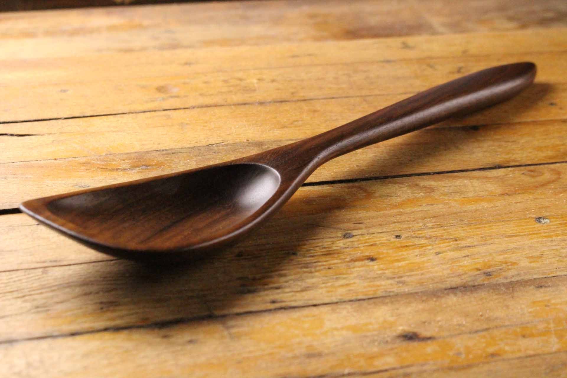 Hybrid wooden roux spoon spatula spoon hand made from Walnut, Cherry, or Maple wood - Image 5