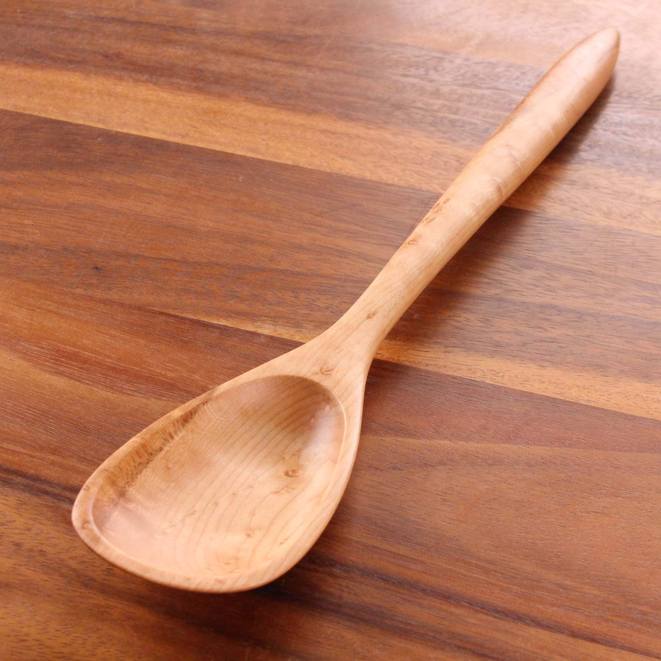 14 and 12 inch handmade wooden treenware spoon for all kinds of jobs in the kitchen - Image 4