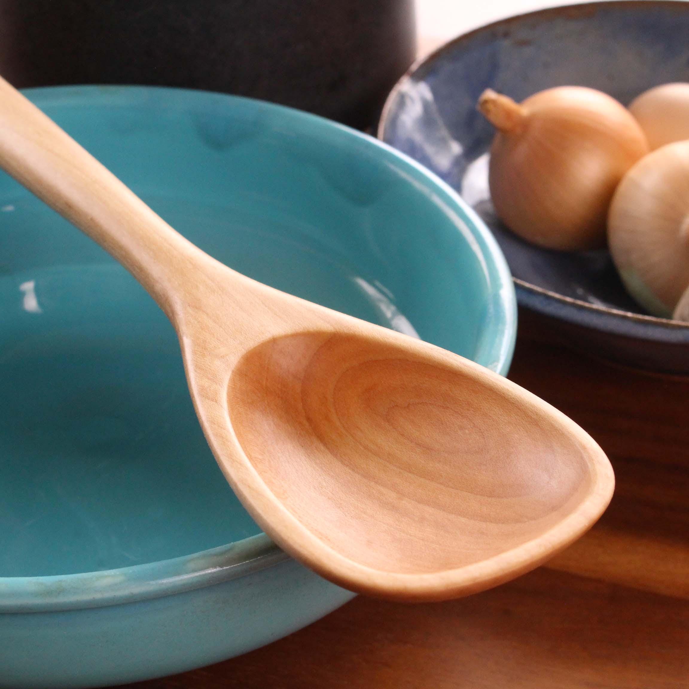 14 and 12 inch handmade wooden treenware spoon for all kinds of jobs in the kitchen - Image 8