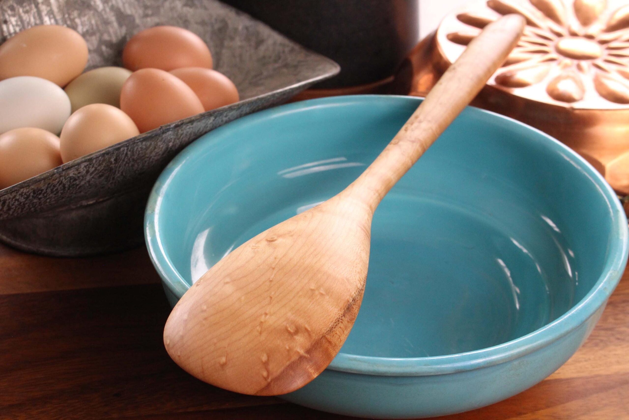 14 and 12 inch handmade wooden treenware spoon for all kinds of jobs in the kitchen - Image 3