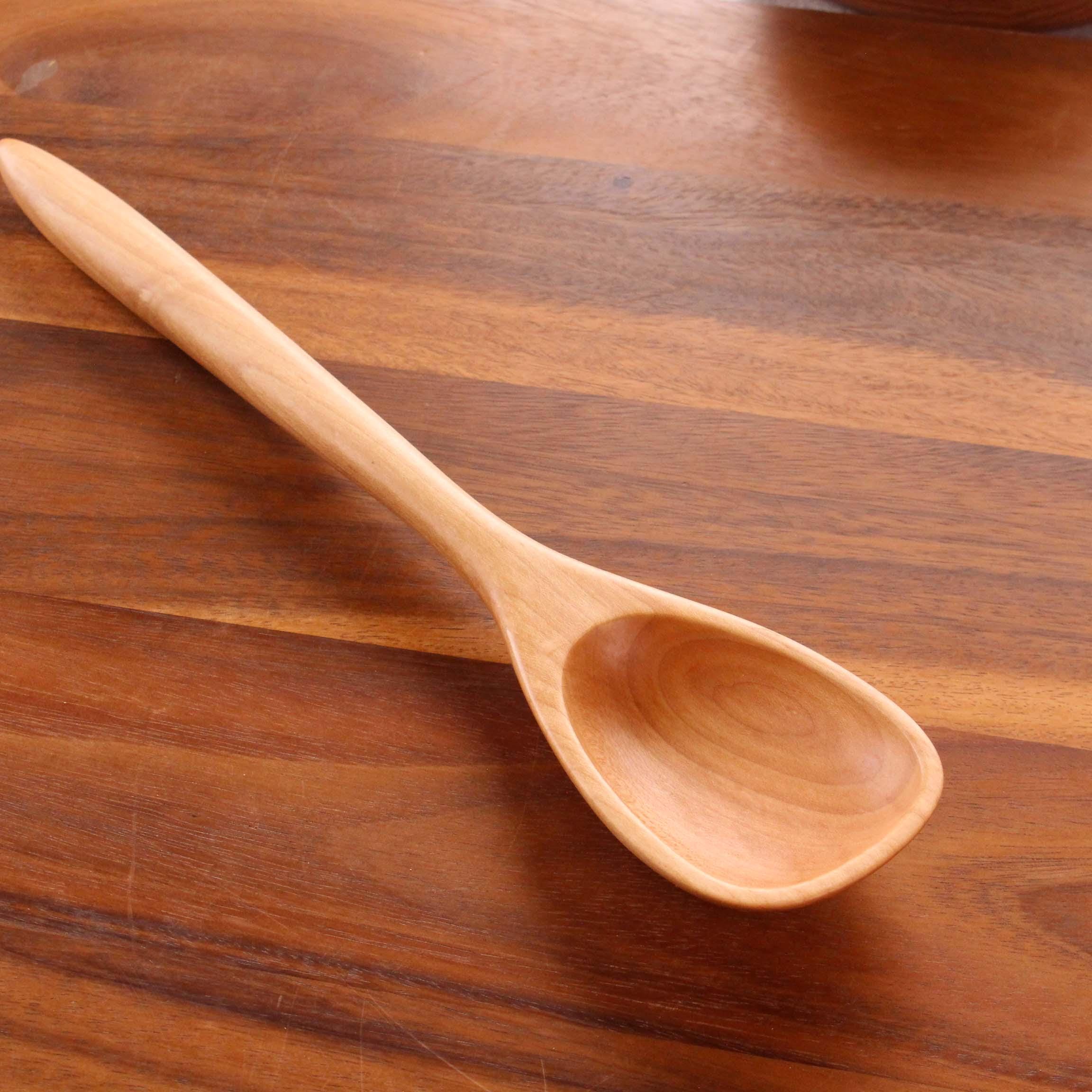 14 and 12 inch handmade wooden treenware spoon for all kinds of jobs in the kitchen - Image 9